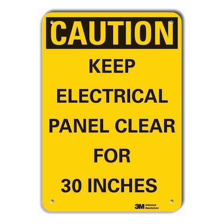 Caution Sign, 7 in. H, Aluminum, LCU3-0386-RA_10x7 MPN:LCU3-0386-RA_10x7