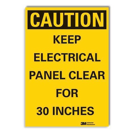 Caution Sign, 3-1/2 in. H, Vinyl, LCU3-0386-RD_5x3.5 MPN:LCU3-0386-RD_5x3.5