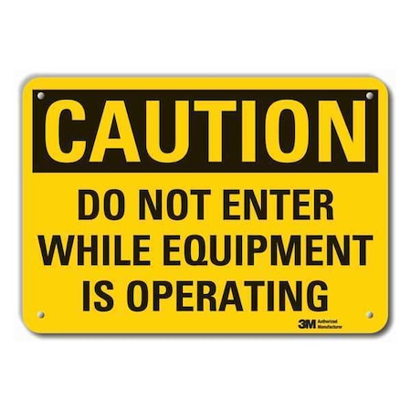 Caution Sign, 10 in. H, Aluminum, LCU3-0388-RA_14x10 MPN:LCU3-0388-RA_14x10