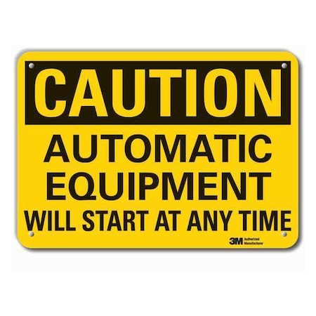 Caution Sign, 10 in Height, 14 in Width, Aluminum, Horizontal Rectangle, English MPN:LCU3-0389-RA_14x10