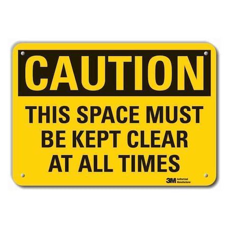 Caution Sign, 10 in. H, Aluminum, 10 in Height, 14 in Width, Aluminum, Horizontal Rectangle, English MPN:LCU3-0390-RA_14x10