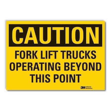 Lift Truck Traffic Caution Reflective Label, 3 1/2 in H, 5 in W, LCU3-0398-RD_5x3.5 MPN:LCU3-0398-RD_5x3.5