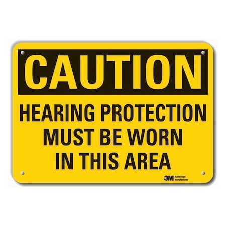 Caution Sign, 10 in. H, Aluminum, LCU3-0399-RA_14x10 MPN:LCU3-0399-RA_14x10