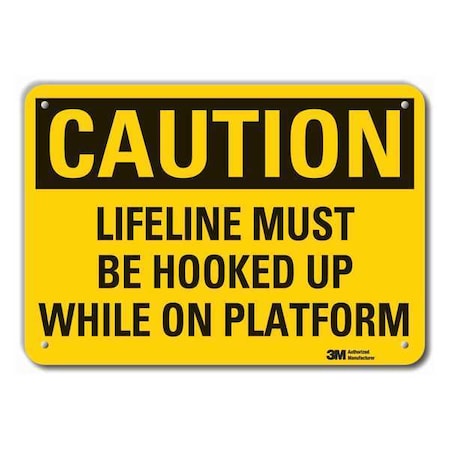 Caution Sign, 10 in H, 14 in W, Plastic, Horizontal Rectangle, English, LCU3-0400-NP_14x10 MPN:LCU3-0400-NP_14x10