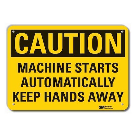 Caution Sign, 7 in Height, 10 in Width, Aluminum, Vertical Rectangle, English MPN:LCU3-0401-RA_10x7