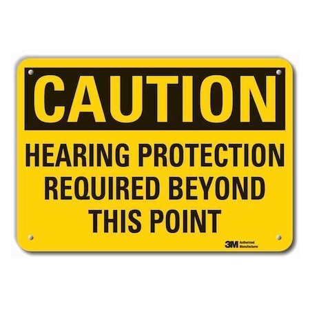 Caution Sign, 10 in. H, Aluminum, LCU3-0402-RA_14x10 MPN:LCU3-0402-RA_14x10