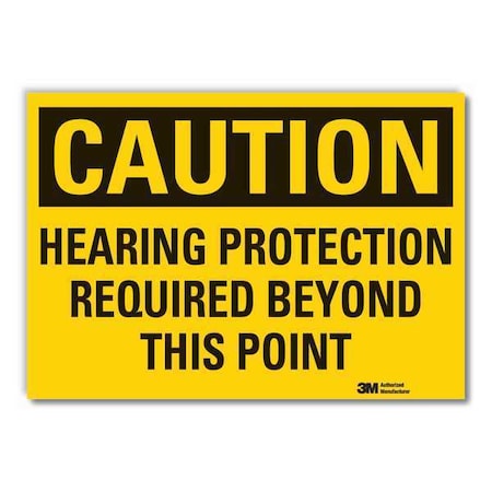 Caution Sign, 5 in. H, Vinyl, LCU3-0402-RD_7x5 MPN:LCU3-0402-RD_7x5