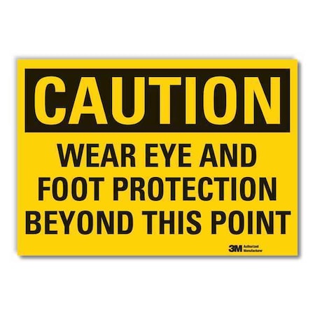 Caution Sign, 5 in. H, Vinyl, LCU3-0403-RD_7x5 MPN:LCU3-0403-RD_7x5
