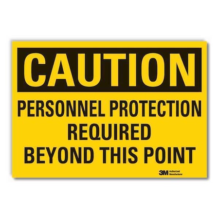 Caution Sign, 3-1/2 in. H, Vinyl, LCU3-0405-RD_5x3.5 MPN:LCU3-0405-RD_5x3.5