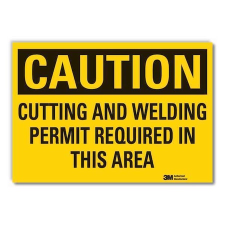 Welding Safety Caution Reflective Label, 3 1/2 in Height, 5 in Width, Reflective Sheeting, English MPN:LCU3-0408-RD_5x3.5