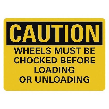 Caution Sign, 10 in H, 14 in W, Non-PVC Polymer, Horizontal Rectangle, English, LCU3-0412-ED_14x10 MPN:LCU3-0412-ED_14x10