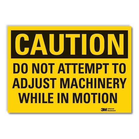 Machine & Operation Caution Reflective Label, 3 1/2 in Height, 5 in Width, Reflective Sheeting MPN:LCU3-0415-RD_5x3.5