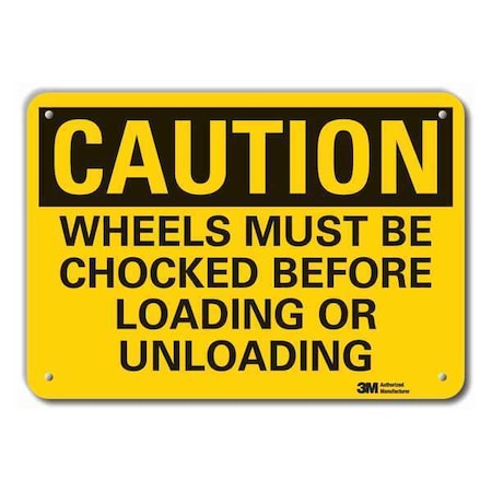 Caution Sign, 10 in. H, Aluminum, 10 in H, 14 in W, Aluminum, Horizontal Rectangle, LCU3-0419-RA_14x10 MPN:LCU3-0419-RA_14x10