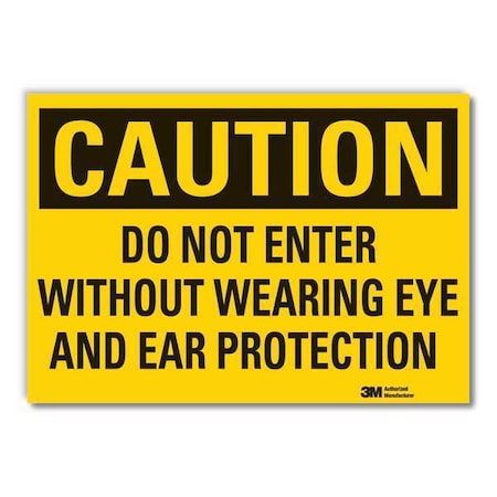 Caution Sign, 10 in Height, 14 in Width, Reflective Sheeting, Horizontal Rectangle, English MPN:LCU3-0420-RD_14x10