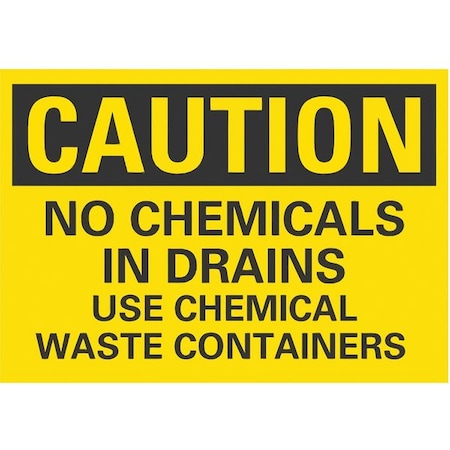 Caution Sign, 10 in H, 14 in W, Non-PVC Polymer, Horizontal Rectangle, English, LCU3-0422-ED_14x10 MPN:LCU3-0422-ED_14x10