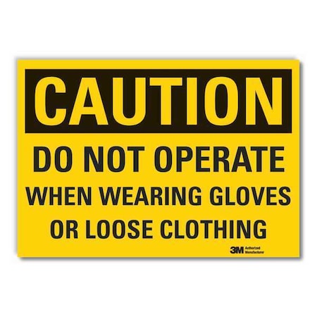 Caution Sign, 7 in Height, 10 in Width, Reflective Sheeting, Vertical Rectangle, English MPN:LCU3-0428-RD_10x7