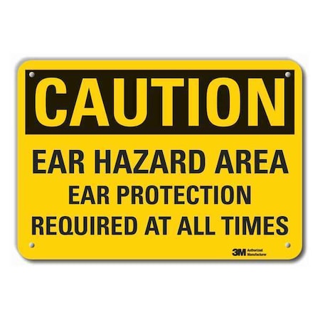 Caution Sign, 7 in. H, Aluminum, LCU3-0429-RA_10x7 MPN:LCU3-0429-RA_10x7