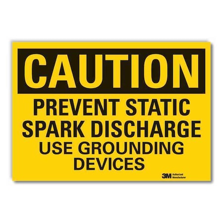 Caution Sign, 5 in. H, Vinyl, LCU3-0430-RD_7x5 MPN:LCU3-0430-RD_7x5