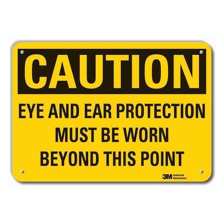 Caution Sign, 7 in. H, Aluminum, LCU3-0431-RA_10x7 MPN:LCU3-0431-RA_10x7