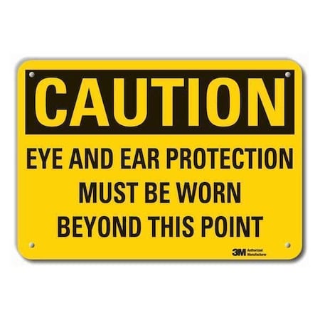 Caution Sign, 10 in. H, Aluminum, LCU3-0431-RA_14x10 MPN:LCU3-0431-RA_14x10