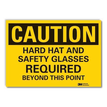 Caution Sign, 7 in Height, 10 in Width, Reflective Sheeting, Vertical Rectangle, English MPN:LCU3-0434-RD_10x7