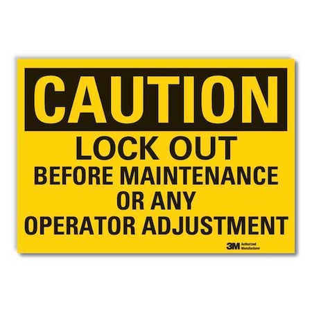 Caution Sign, 7 in Height, 10 in Width, Reflective Sheeting, Vertical Rectangle, English MPN:LCU3-0436-RD_10x7
