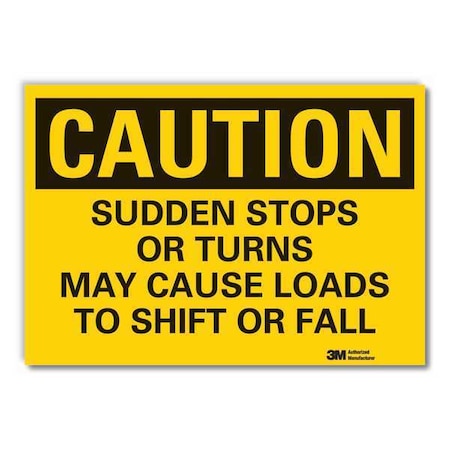 Lift Truck Traffic Caution Reflective Label, 7 in H, 10 in W, English, LCU3-0437-RD_10x7 MPN:LCU3-0437-RD_10x7