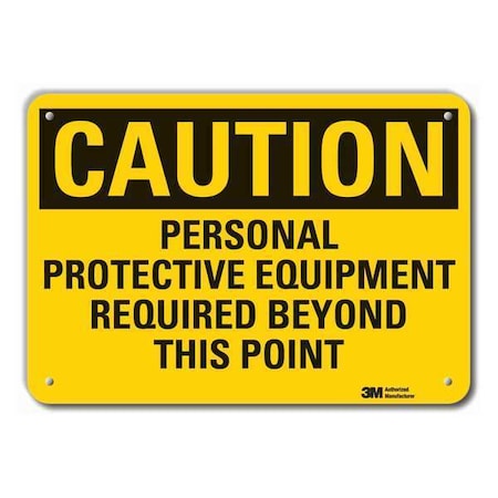 Caution Sign, 10 in Height, 14 in Width, Aluminum, Horizontal Rectangle, English MPN:LCU3-0440-RA_14x10