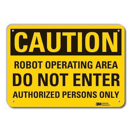 Caution Sign, 7 in x 10 in, Aluminum MPN:LCU3-0446-RA_10x7