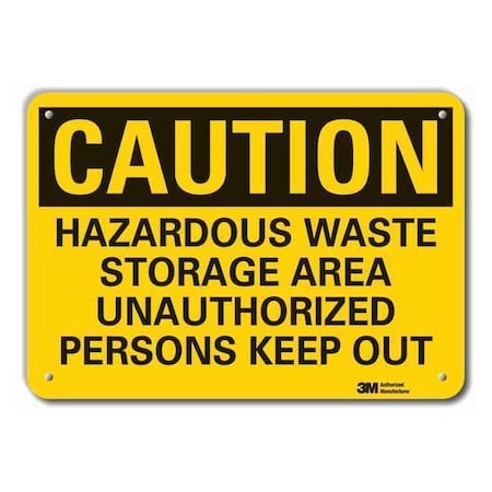Caution Sign, 7 in H, 10 in W, Plastic, Vertical Rectangle, English, LCU3-0448-NP_10x7 MPN:LCU3-0448-NP_10x7