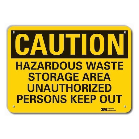 Caution Sign, 7 in H, 10 in W, Vertical Rectangle, English, LCU3-0448-RA_10x7 MPN:LCU3-0448-RA_10x7