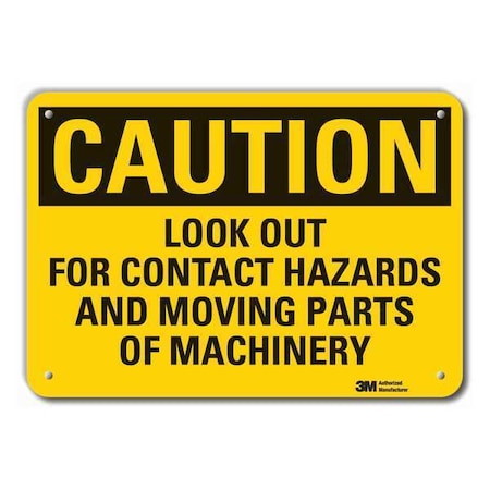 Caution Sign, 10 in Height, 14 in Width, Aluminum, Horizontal Rectangle, English MPN:LCU3-0449-RA_14x10