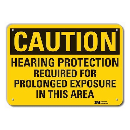 Caution Sign, 7 in Height, 10 in Width, Aluminum, Vertical Rectangle, English MPN:LCU3-0456-RA_10x7