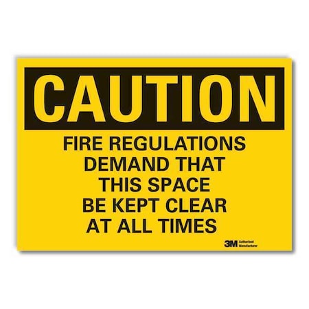 Caution Sign, 10 in Height, 14 in Width, Non-PVC Polymer, Horizontal Rectangle, English MPN:LCU3-0461-ED_14x10