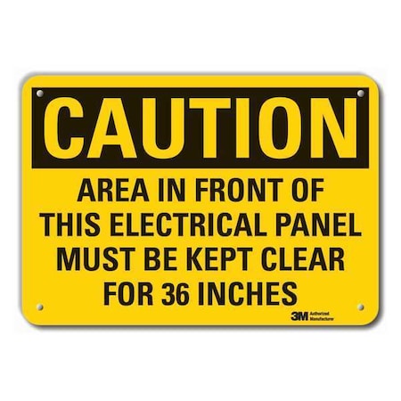 Caution Sign, 10 in. H, Aluminum, LCU3-0466-RA_14x10 MPN:LCU3-0466-RA_14x10