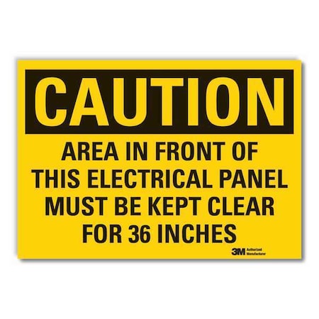 Caution Sign, 7 in. H, Vinyl, LCU3-0466-RD_10x7 MPN:LCU3-0466-RD_10x7