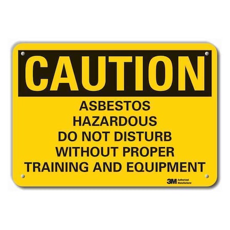 Caution Sign, 7 in H, 10 in W, Plastic, Vertical Rectangle, English, LCU3-0467-NP_10x7 MPN:LCU3-0467-NP_10x7