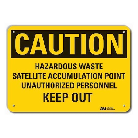 Caution Sign, 10 in H, 14 in W, Plastic, Horizontal Rectangle, English, LCU3-0473-NP_14x10 MPN:LCU3-0473-NP_14x10