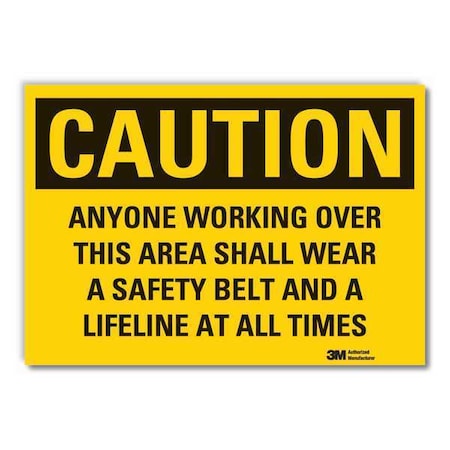 Caution Sign, 7 in H, Vinyl, Anyone Working MPN:LCU3-0478-RD_10x7