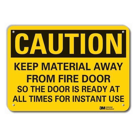 Caution Sign, 7 in Height, 10 in Width, Aluminum, Vertical Rectangle, English MPN:LCU3-0479-RA_10x7