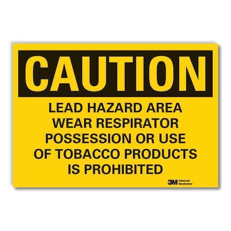 Lead Hazard Caution Reflective Label, 3 1/2 in Height, 5 in Width, Reflective Sheeting, English MPN:LCU3-0480-RD_5x3.5