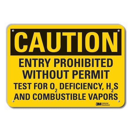 Caution Sign, 10 in H, 14 in W, Plastic, Horizontal Rectangle, English, LCU3-0481-NP_14x10 MPN:LCU3-0481-NP_14x10