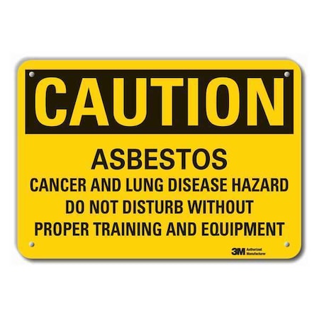 Caution Sign, 7 in H, 10 in W, Plastic, Vertical Rectangle, English, LCU3-0483-NP_10x7 MPN:LCU3-0483-NP_10x7