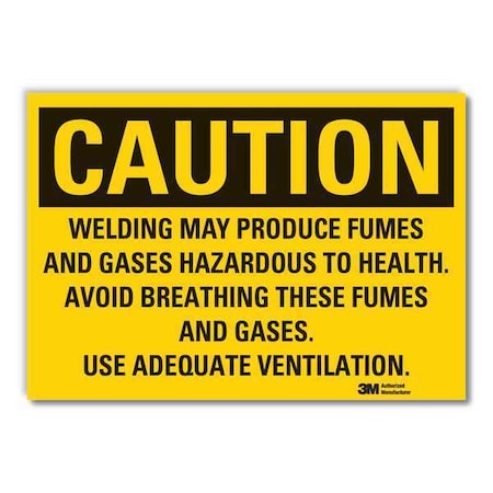 Caution Sign, 10 in Height, 14 in Width, Non-PVC Polymer, Horizontal Rectangle, English MPN:LCU3-0489-ED_14x10