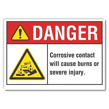 Danger Sign, 7 in H, 10 in W, Non-PVC Polymer, Vertical Rectangle, English, LCU4-0003-ED_10x7 MPN:LCU4-0003-ED_10x7