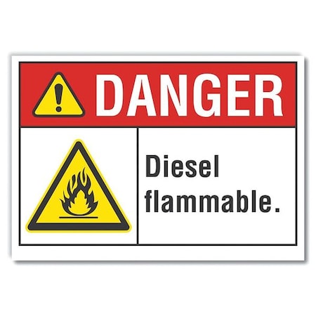 Danger Sign, 10 in H, 14 in W, Non-PVC Polymer, Horizontal Rectangle, English, LCU4-0011-ED_14x10 MPN:LCU4-0011-ED_14x10