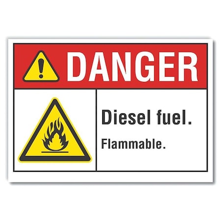 Danger Sign, 7 in H, 10 in W, Non-PVC Polymer, Vertical Rectangle, English, LCU4-0012-ED_10x7 MPN:LCU4-0012-ED_10x7