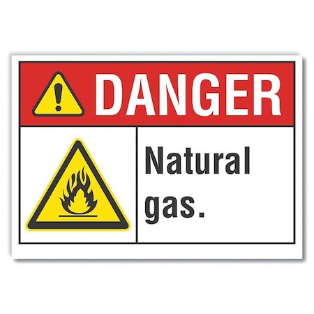 Danger Sign, 10 in H, 14 in W, Non-PVC Polymer, Horizontal Rectangle, English, LCU4-0019-ED_14x10 MPN:LCU4-0019-ED_14x10