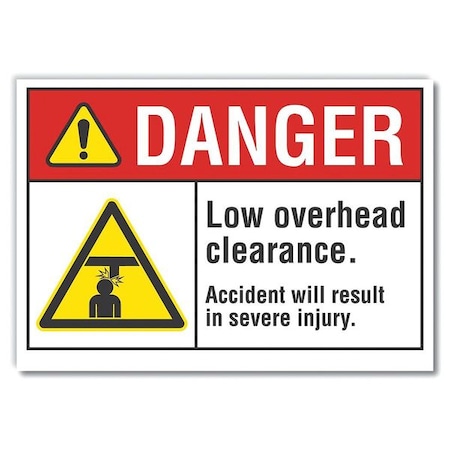 Danger Sign, 10 in Height, 14 in Width, Non-PVC Polymer, Horizontal Rectangle, English MPN:LCU4-0020-ED_14x10