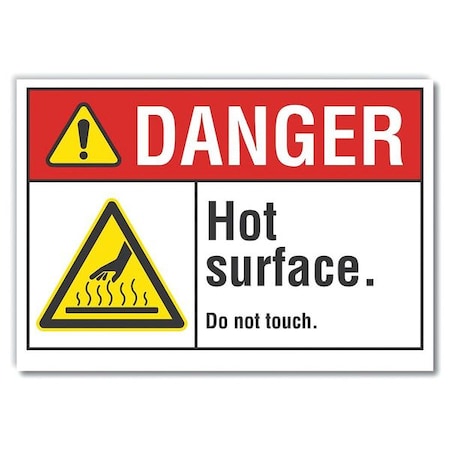 Danger Sign, 7 in H, 10 in W, Non-PVC Polymer, Vertical Rectangle, English, LCU4-0027-ED_10x7 MPN:LCU4-0027-ED_10x7